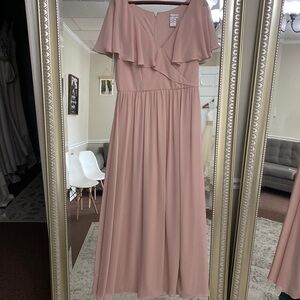 Dusty pink bridesmaids dress